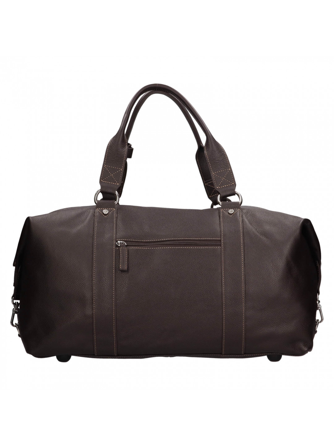 Cestovní kožená taška Katana Trev – tmavě hnědá